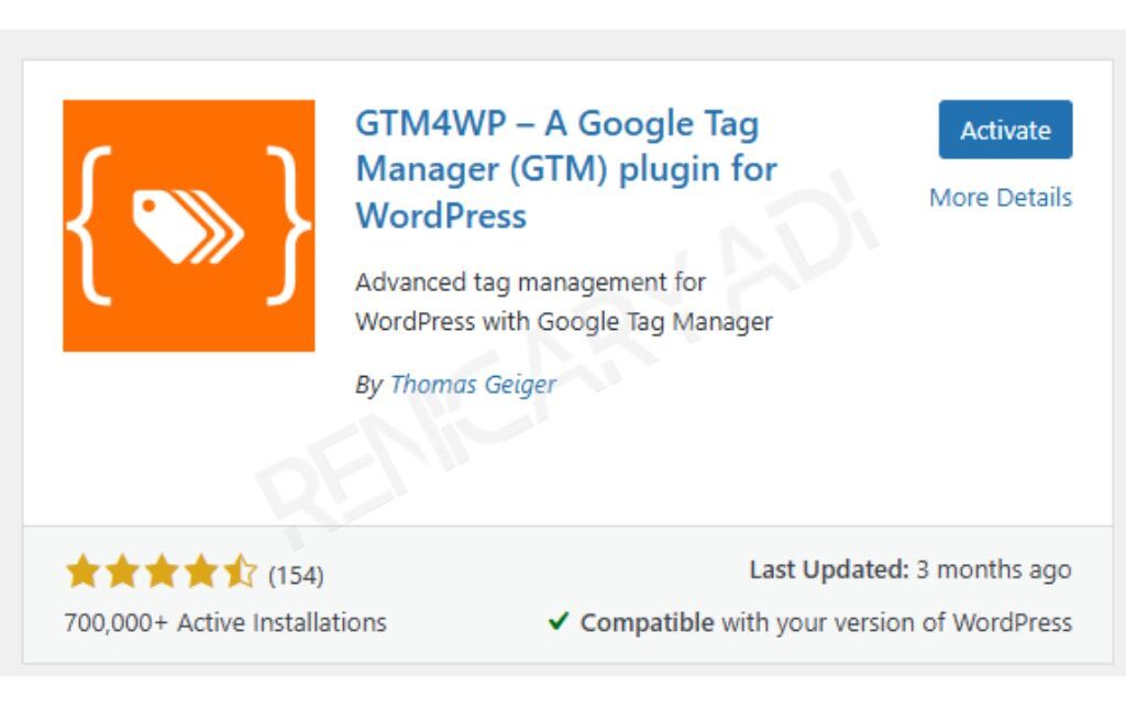 Cara Install Google Tag Manager via WordPress How to Install Renicaryadi.com-Step-8